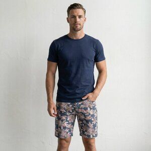 Benjamin Black Floral Shorts Men's Size 30 Tropical Stretch NWT